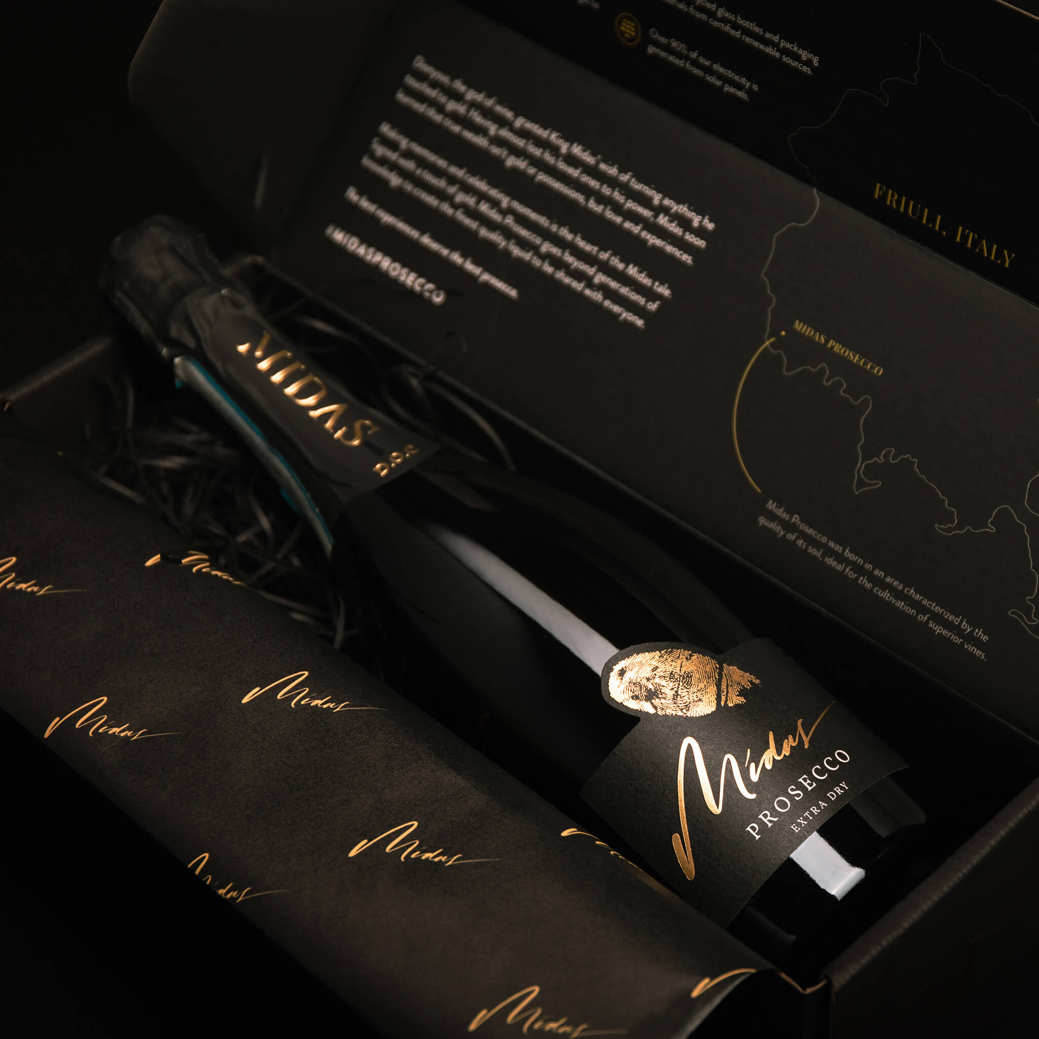 Midas Prosecco Gift Box Inside